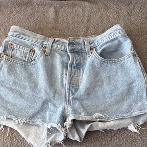 Levi's Light Blue Jean Shorts